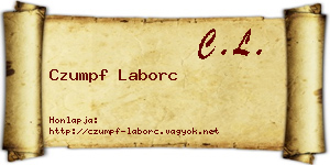 Czumpf Laborc névjegykártya